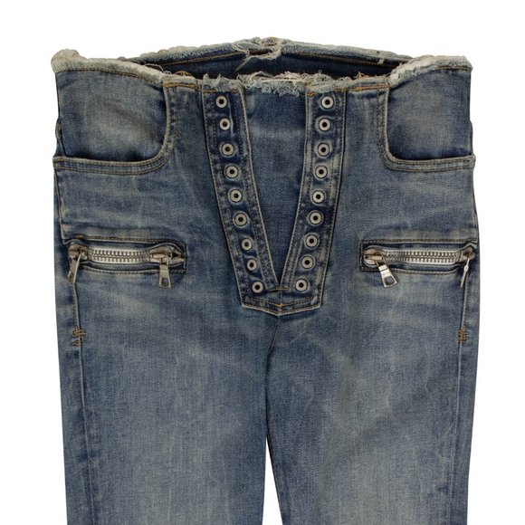 NEW UNRAVEL PROJECT Denim Lace-Up Skinny Jeans Size 26 $895 - Picture 2 of 7